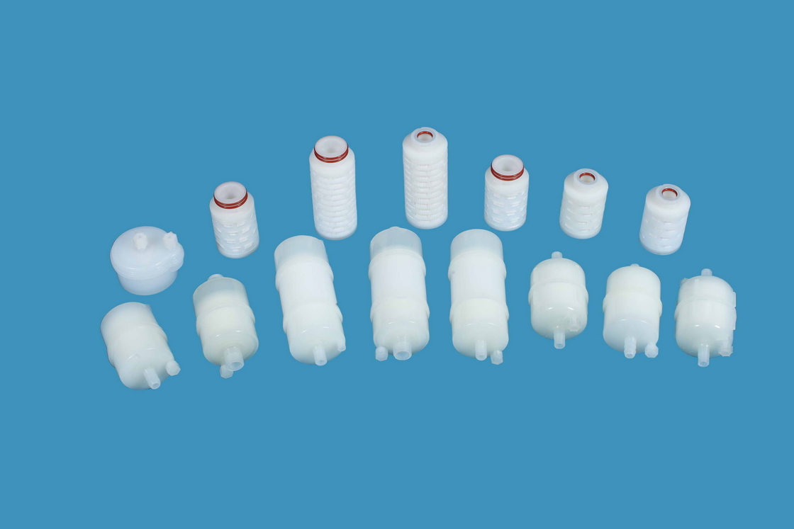 0.2 마이크론 액체 필터 카트리지,  PES / PTFE / PP 주름형 필터 카트리지